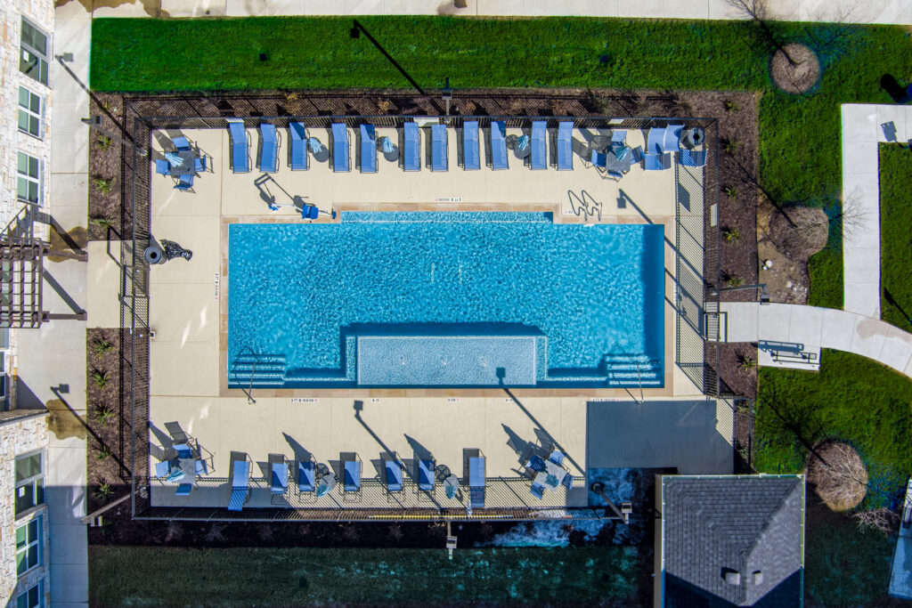 Aerial Image of Commons at Manor Swimming Pool